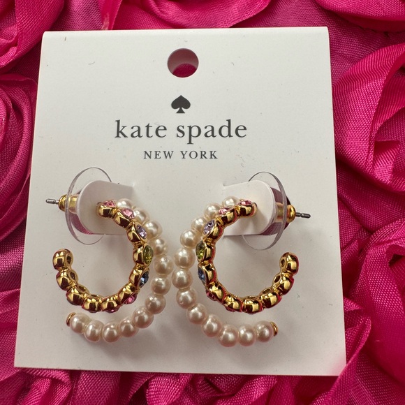 kate spade Jewelry - kate spade new york Pearl Hoop Fashion Earrings 💖